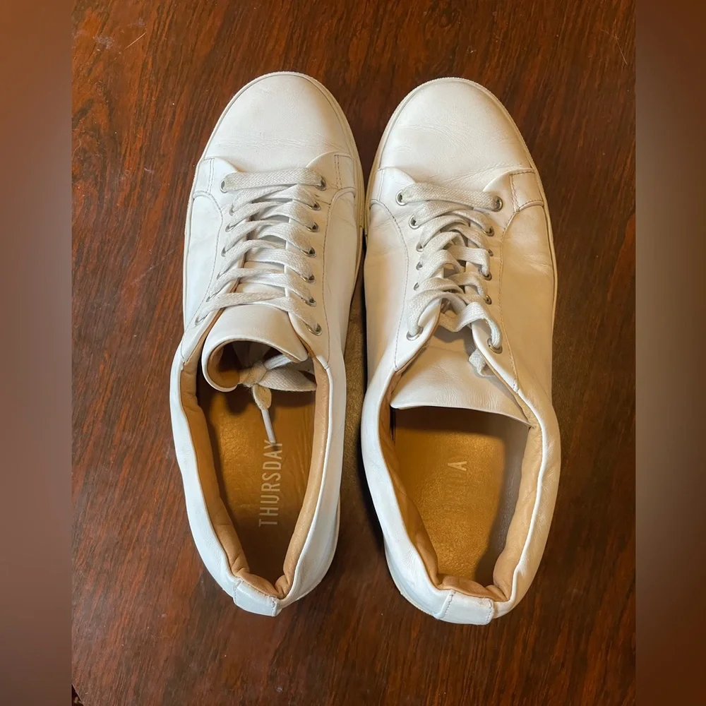 Thursday Boots White Leather Sneakers Premier Low - Picture 9 of 12